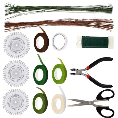 Angoily 1 Satz Diy Blütenverpackungsset Teiliges für Getrocknete Langlebiges Klebeband Eisen Draht Bastelwerkzeuge für Arrangements und von Angoily