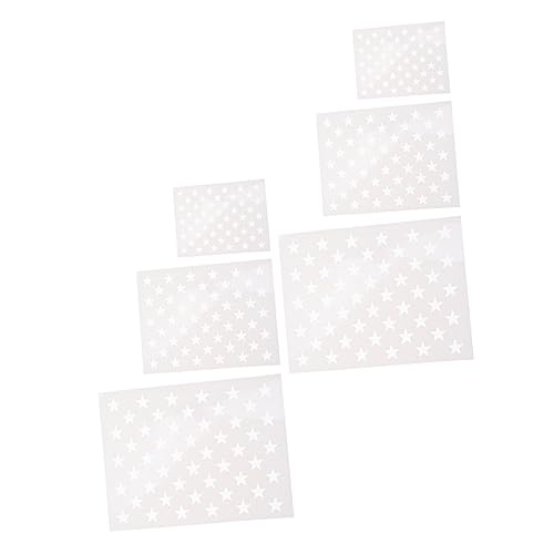 Angoily 1 Satz Diy Five Pointed Star Schablonen Teilig Wiederverwendbare Malvorlagen Pet Für Kreative Projekte Für Wände Möbel Und Feste Wie Independence Day Und Weihnachten 6blätter von Angoily