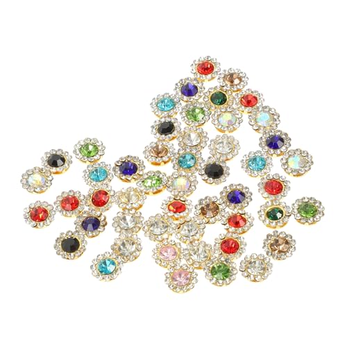 Angoily 1 Satz Diy Haarschmuck Strass Zubehör Sonnenblume Strassknöpfe Für Bekleidungsdekoration Für Handwerksprojekte Und Kreative Designs 200 Stück von Angoily