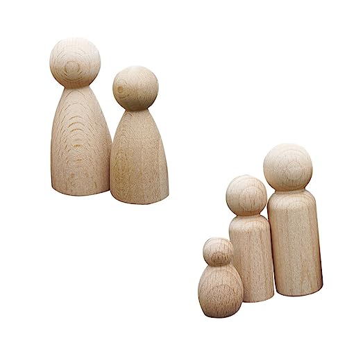 Angoily 1 Satz Diy Holzpuppen Set Kreative Holzfiguren Zum Bemalen Für Natürliche Holzmaterialien Bastelaktivität Fantasie Und Kreativität 5 Stück Angoily 1 Satz Diy Holzpuppen Set Kreative Holzfiguren Zum Bemalen Für Natürliche Holzmaterialien Bastelaktivität Fantasie Und Kreativität 5 Stück von Angoily