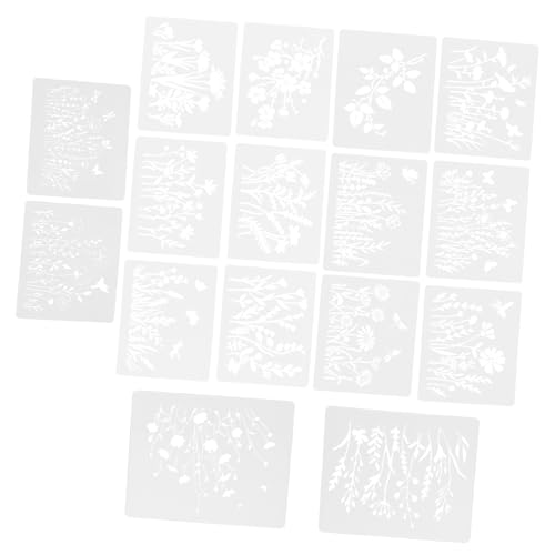 Angoily 1 Satz Diy Malerei Schablonen Teiliges Wiederverwendbares Frühlingsdesign Flexiblem Pet für Bastelarbeiten und Kinderprojekte für Scrapbooking und Wanddekoration von Angoily