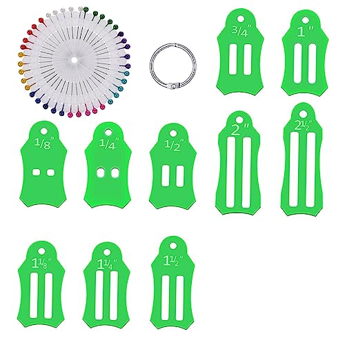 Angoily 1 Satz Diy Schrägbandformer Set Stoffe Bänder Verwandeln für Taschen Servietten und Schals Einfach der Anwendung Präzise und Schnell Grünes Nähzubehör von Angoily