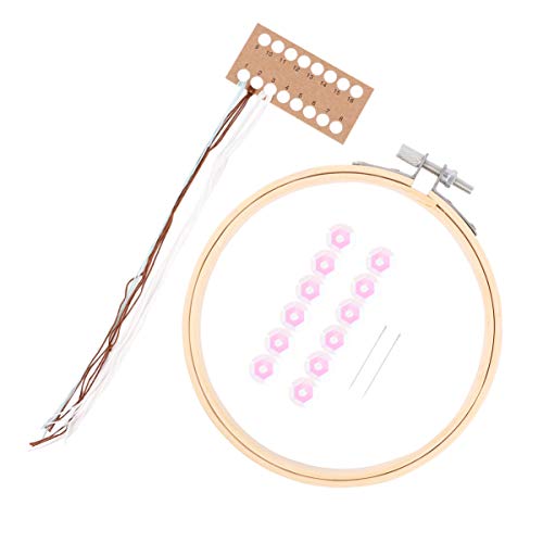 Angoily 1 Satz Diy Stickerei Set Transparente Organza mit Blumenmuster und Bambus Stickrahmen Handgemachtes Kreuzstich Set für Anfänger und Kreative Bastler von Angoily