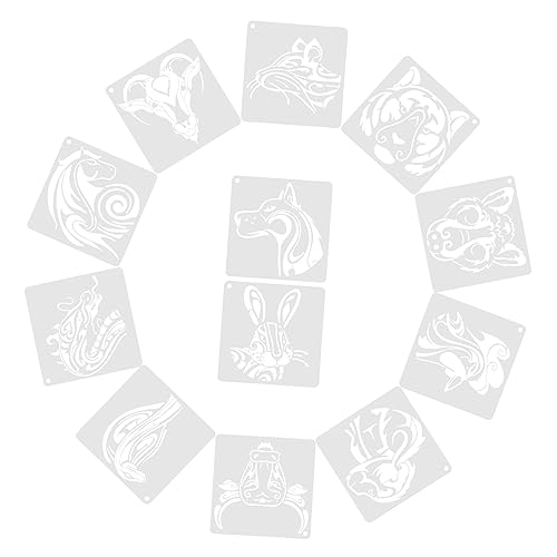 Angoily 1 Satz Diy Tier Schablonen Wiederverwendbare Malvorlagen Für Wandgestaltung Für Bastelprojekte Langlebig Und Waschbar Für Einzigartige Kunstwerke 12blätter Angoily 1 Satz Diy Tier Schablonen Wiederverwendbare Malvorlagen Für Wandgestaltung Für Bastelprojekte Langlebig Und Waschbar Für Einzigartige Kunstwerke 12blätter von Angoily