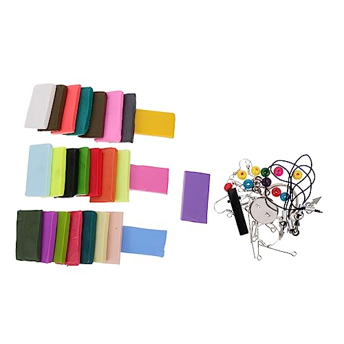 Angoily 1 Satz Diy Tonwerkzeug Set Farben Of Polymer Clay mit Zubehör für Schmuckherstellung und Kunstprojekte Ergonomische Modellierwerkzeuge zum Schnitzen und Formen von Angoily