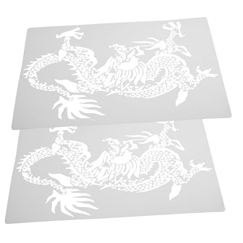 Angoily 1 Satz Drachen Malschablonen Für Wiederverwendbare Malvorlagen Zur Kreativen Gestaltung Von Wänden Möbeln Und Kunstprojekten Leicht Und Tragbar Für Diy Kunstprojekte 2 Stück Angoily 1 Satz Drachen Malschablonen Für Wiederverwendbare Malvorlagen Zur Kreativen Gestaltung Von Wänden Möbeln Und Kunstprojekten Leicht Und Tragbar Für Diy Kunstprojekte 2 Stück von Angoily