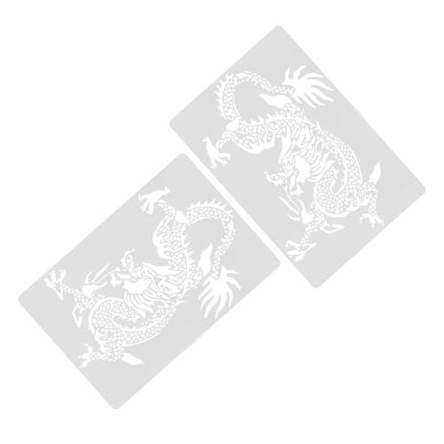 Angoily 1 Satz Drachen Malvorlagen Diy Schablonen Für Spiel Und Feinmotorik Für Künstlerische Und Spaß Beim 2 Stück von Angoily