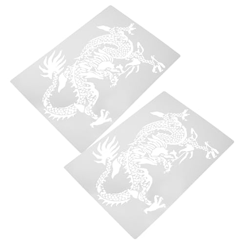 Angoily 1 Satz Drachen Malvorlagen Für Leichte Diy Schablonen Material Für Präzises Für Wandgestaltung Und Kunstprojekte 2 Stück Angoily 1 Satz Drachen Malvorlagen Für Leichte Diy Schablonen Material Für Präzises Für Wandgestaltung Und Kunstprojekte 2 Stück von Angoily