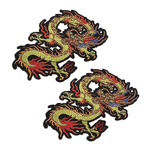 Angoily 1 Satz Drachenmuster Stickerei Patches Aufbügelbare Applikationen Für Kleidung Langlebig Und Kreativ Für Diy Projekte Und Gestaltung Von Textilien 2 Stück Angoily 1 Satz Drachenmuster Stickerei Patches Aufbügelbare Applikationen Für Kleidung Langlebig Und Kreativ Für Diy Projekte Und Gestaltung Von Textilien 2 Stück von Angoily