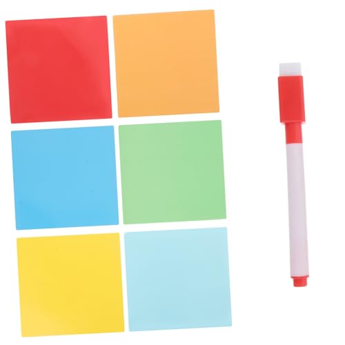 Angoily 1 Satz Einstellbare Wiederverwendbare Haftnotizen für Whiteboards Abwischbare Notizzettel Zufälliger Whiteboard Stift für Kühlschränke und Tägliche Erinnerungen von Angoily