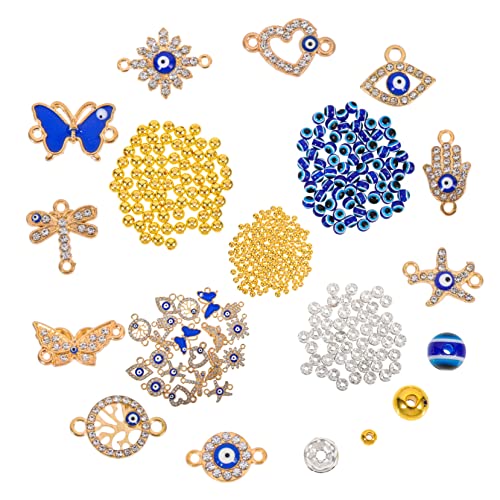 Angoily 1 Satz Evil Eye Perlen Diy Schmuckperlen für Armbänder und Ohrringe Kreative Bastelzubehör für Glücksbringer und Besonderen Schutz Angoily 1 Satz Evil Eye Perlen Diy Schmuckperlen für Armbänder und Ohrringe Kreative Bastelzubehör für Glücksbringer und Besonderen Schutz von Angoily