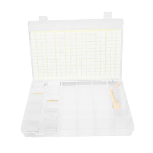 Angoily 1 Satz Fächer Aufbewahrungsbox Set mit Winder Board und Bobbins für Stickerei Enthält Aufkleber Spulen und Winder für Diy Projekte und Ordnung Ihrer Nähutensilien von Angoily