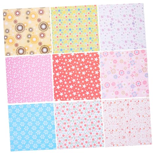 Angoily 1 Satz Faltpapier Für Bunten Blütenmotiven Pro Packung Origami Papier Für Diy Handwerk Und Projekte Zufällige Designs 72 Stück von Angoily