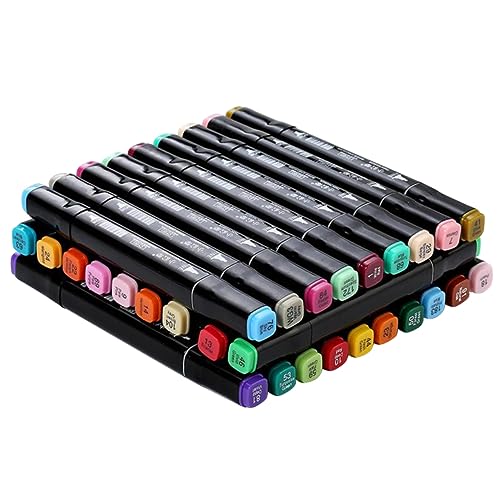 Angoily 1 Satz Farben Filzstifte mit Dualer Spitze Wasserlösliche Malstifte für Zeichnungen Journaling und Manga Angoily 1 Satz Farben Filzstifte mit Dualer Spitze Wasserlösliche Malstifte für Zeichnungen Journaling und Manga von Angoily