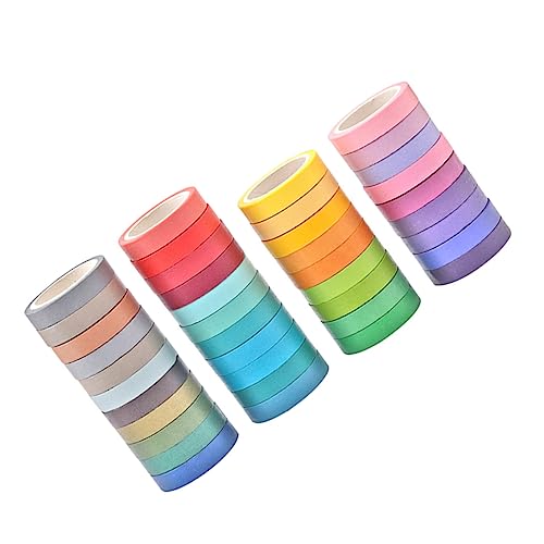 Angoily 1 Satz Farben Rainbow Washi Tape Set Bunte Papier Klebebänder für Scrapbooking Diy Projekte Planung und Dekoration Einfach Abziehbar Rückstandsfrei für Kalender und von Angoily