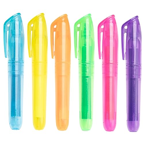 Angoily 1 Satz Farbige Markierungen Kunst Bibel-textmarker Süße Highlighters Studenten Textmarker Marker Lesezeichen Schulbuchmarker Arbeit Scrapbook-marker Plastik 6 Stück von Angoily