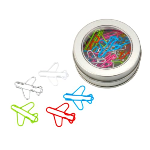 Angoily 1 Satz Flugzeugförmige Büroklammern Dekorative Metallklammern Für Dokumente Und Fotos Kreative Büroaccessoires Bunten Designs 24 Stück von Angoily
