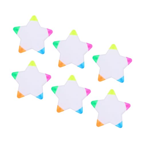 Angoily 1 Satz Fünf-farben-highlighter Textmarker Kind Pastell Kreative Highlighter Star Fluoreszierende Stifte Marker Süßes Stationäres Schreibwaren Süßes Briefpapier Plastik Bunt 6 Stück Angoily 1 Satz Fünf-farben-highlighter Textmarker Kind Pastell Kreative Highlighter Star Fluoreszierende Stifte Marker Süßes Stationäres Schreibwaren Süßes Briefpapier Plastik Bunt 6 Stück von Angoily