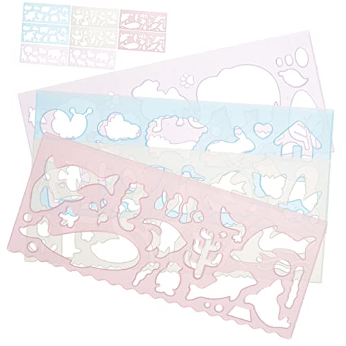 Angoily 1 Satz Geometrischer Vorlagenherrscher Malschablonen Tier Kinderspielkits Tier Schablone Malen Schablonen Zeichnen Malschablonen Für Tierschablonen Pp 12 Stück von Angoily