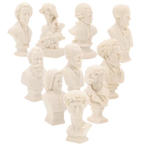 Angoily 1 Satz Gipsbildmodell Statue Figur Zeichnung Gips Dekoration Skizzenwerkzeug Für Den Unterricht Skulpturmodell Zeichnen Zeichenpraxis Putz Dekoration Künstlerpuppe Weiß 10 Stück von Angoily