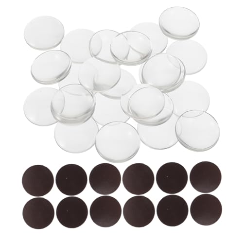 Angoily 1 Satz Glasmagnetaufkleber transparente Glascabochons Selbstklebende Magnetpunkte kleine Magnete zum Basteln Kühlmagnete Klebemagnete für Bastelzwecke Gummi von Angoily
