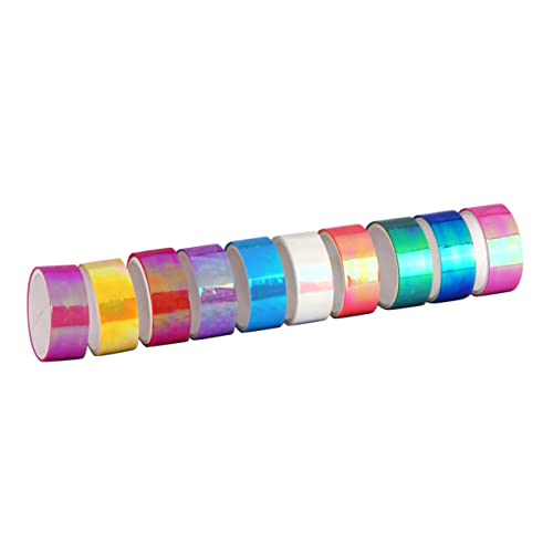Angoily 1 Satz Glitzer Klebeband Farbige Selbstklebende Tape Für Scrapbooking Journaling Diy Projekte Wasserdichtes Dekoratives Tape Für Bastelideen 10roll von Angoily