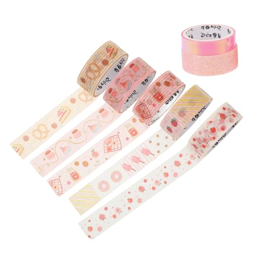 Angoily 1 Satz Goldpulver Farbiges Klebeband Punkte Ästhetisch Uv Zeitschrift Farbe Für Präsentieren Sie Ein Verpackungsband Einfache Washi-tapes Washi-tape-shop Flüsterpapier 7rolls Angoily 1 Satz Goldpulver Farbiges Klebeband Punkte Ästhetisch Uv Zeitschrift Farbe Für Präsentieren Sie Ein Verpackungsband Einfache Washi-tapes Washi-tape-shop Flüsterpapier 7rolls von Angoily