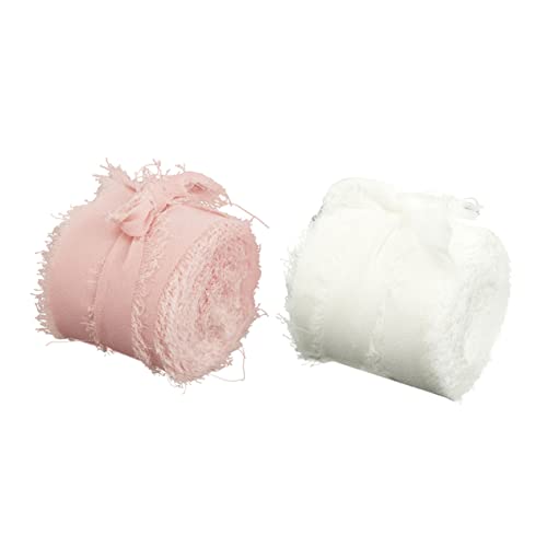 Angoily 1 Satz Haarband Blau Satinband Zum Einwickeln Organza Natürlich Dekoration Multifunktions-geschenkband Blumenband Selber Machen Bastelblumenband Polyester 2rollen von Angoily