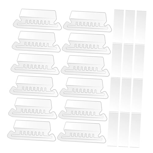 Angoily 1 Satz Hängende Ordneretiketten mit Einsätzen Transparente PVC Label für Aktenordner Klassifizierungsregisterkarten für Bürobedarf und Hotels von Angoily