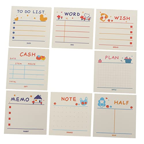 Angoily 1 Satz Haftnotizen Bunte Memo Pads für Planer und Notizbuch Dekoration Wiederverwendbar und Leicht Repositionierbar für Büro Schule und Alltag von Angoily