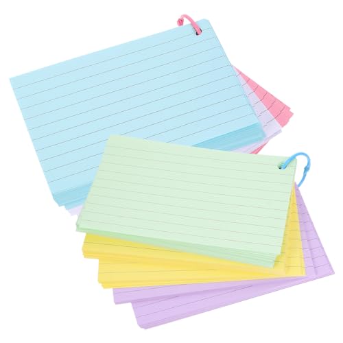 Angoily 1 Satz Haftnotizen für Karteikarten Lernkarten für Kleinkinder Ringe Karteikarten mit Ring Flash-Kartenring farbig linierte Karteikarten Lernkarten fürs Büro Lernkarten leer Papier Angoily 1 Satz Haftnotizen für Karteikarten Lernkarten für Kleinkinder Ringe Karteikarten mit Ring Flash-Kartenring farbig linierte Karteikarten Lernkarten fürs Büro Lernkarten leer Papier von Angoily