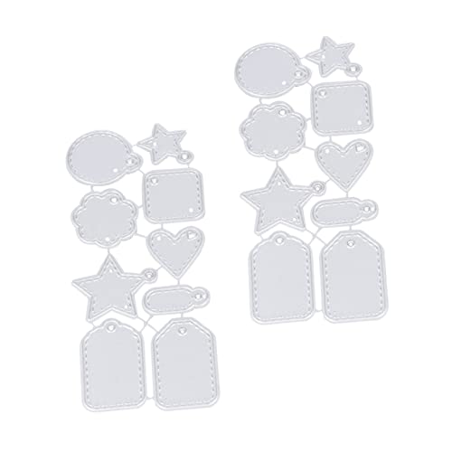 Angoily 1 Satz Handgemachte Diy Präge Schablonen Metall Cutting Für Etikettenanhänger Wiederverwendbare Stanzformen Kohlenstoffstahl Silber Für Bastelprojekte 2 Stücke Angoily 1 Satz Handgemachte Diy Präge Schablonen Metall Cutting Für Etikettenanhänger Wiederverwendbare Stanzformen Kohlenstoffstahl Silber Für Bastelprojekte 2 Stücke von Angoily