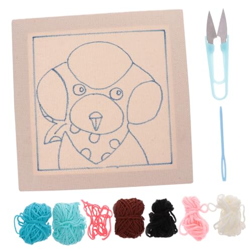 Angoily 1 Satz Handmade Diy Stickerei Materialien für Bastelprojekte Einzigartige Zubehörteile ohne Stanznadel und Stativ Hundemuster Anfänger und Kunsthandwerksliebhaber von Angoily