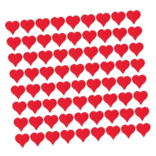 Angoily 1 Satz Herz Aufnäher Teiliges Rote Herz Applikationen Zum Aufnähen Für Jeans Hüte Blusen Langlebige Stoffflicken Dekoration Für Kleidung Diy Zubehör 20 Stück von Angoily