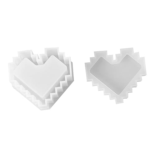 Angoily 1 Satz Herzförmige Silikonform für Diy Schmuck und Aufbewahrung Flexibles Wiederverwendbares Molding Tool für Kreative Epoxidharz Projekte für Bastelarbeiten von Angoily