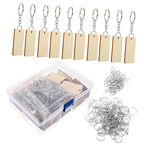 Angoily 1 Satz Holz Schlüsselanhänger Rohlinge Natürliche Holzscheiben für Diy Bastelprojekte Leicht Langlebig als Namensschilder oder Geschenkanhänger von Angoily