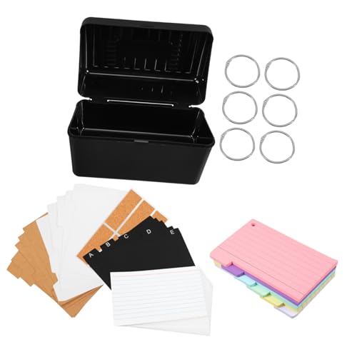 Angoily 1 Satz Karteikarten Organizer Set Schwarze Box mit Linierten Indexkarten für Büro Schule und Zuhause Vielseitige Aufbewahrungslösung für Notizen und Kreative Projekte Angoily 1 Satz Karteikarten Organizer Set Schwarze Box mit Linierten Indexkarten für Büro Schule und Zuhause Vielseitige Aufbewahrungslösung für Notizen und Kreative Projekte von Angoily