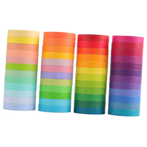 Angoily 1 Satz Klebeband Dekorativ Aufkleber Für Scrapbooking Sammelalbum Scrapbooking Tape Farbig Journal -aufkleber Scrapbook -aufkleber Journaling Materialien Flüsterpapier 48rollen von Angoily
