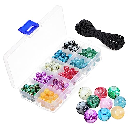 Angoily 1 Satz Kleine Schmuckperlen Mit Elastischem Band Lose Perlen Für Schmuckherstellung Bastelzubehör Für Armbänder Und Kristallperlen 200 Stück von Angoily