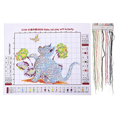 Angoily 1 Satz Kreuzstich Set für Erwachsene Diy Handwerk mit Katzenmotiv Baumwollgarn für Anfänger und Kunstliebhaber Vollständiges Set Geduld und Kreativität Angoily 1 Satz Kreuzstich Set für Erwachsene Diy Handwerk mit Katzenmotiv Baumwollgarn für Anfänger und Kunstliebhaber Vollständiges Set Geduld und Kreativität von Angoily