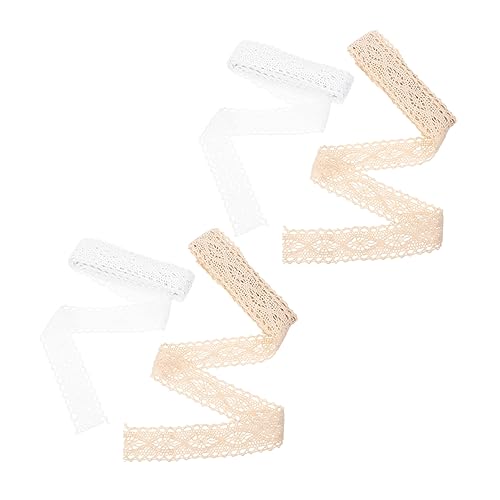Angoily 1 Satz Lace Trim Ribbons Baumwoll Spitzenband Für Diy Kleidung Dekoration Handwerk Basteln Gardinen Accessoires Und Mehr 4rollen von Angoily