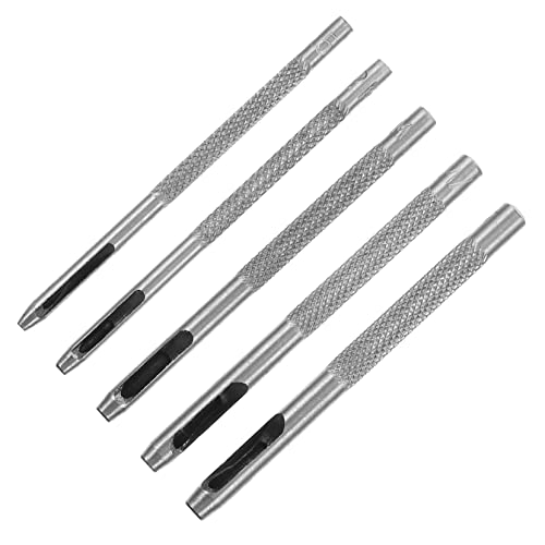 Angoily 1 Satz Lederstanzwerkzeug Gürtellochmacher Schneiden Grommet Punch-kit Klein Ösenschlag Lochwerkzeug Hochleistungsloch -punsch Lochschläge Schlag-kit Locher Stahl Silber 5 Stück Angoily 1 Satz Lederstanzwerkzeug Gürtellochmacher Schneiden Grommet Punch-kit Klein Ösenschlag Lochwerkzeug Hochleistungsloch -punsch Lochschläge Schlag-kit Locher Stahl Silber 5 Stück von Angoily