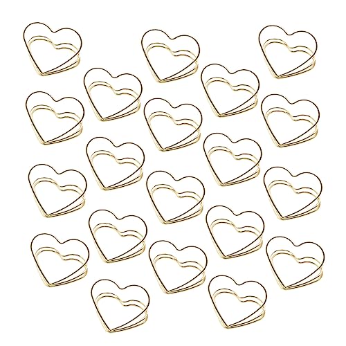 Angoily 1 Satz Liebesbriefhalter Schreibtisch Inhaber Hochzeit Herzzahlenkarten Stehen Herz-memo-clip Clips Memohalter Kartenhalter Willkommen Memo -clip Memo-klemmen Metall 20 Stück von Angoily