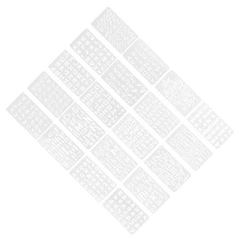 Angoily 1 Satz Malvorlage Vorlagen Alphabet-zeichnungsvorlage Kalligrafie-schablonenbuchstaben Papier Für Schablonen Zum Malen Auf Holz Dekorative Malschablonen Das Haustier Weiß 20 Blatt von Angoily