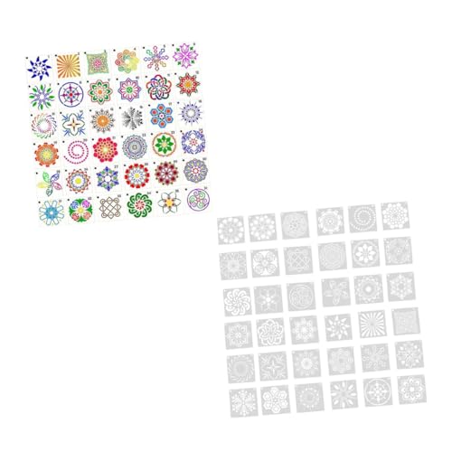 Angoily 1 Satz Mandala Schablonen Für Diy Wand Und Möbelgestaltung Malvorlagen Mit Verschiedenen Mustern Wiederverwendbar Umweltfreundlichem Für Bastelprojekte Und Kunsthandwerk 36 Stück von Angoily