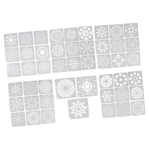 Angoily 1 Satz Mandala Schablonen Wiederverwendbare Malvorlagen Für Kreative Diy Projekte Geeignet Für Acrylmalerei Möbel Und Wanddekoration Vielseitige Designs Für Erwachsene 48 Stück von Angoily