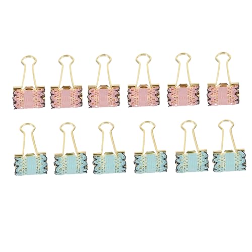 Angoily 1 Satz Metall Binder Clips Mit Kreativem Design Praktische Büroklammern Für Schule Büro Und Zuhause Für Organisieren Von Dokumenten Und Notizen 12 Stück von Angoily