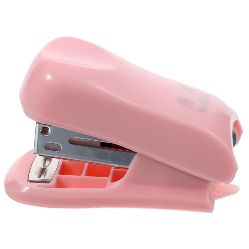 Angoily 1 Satz Mini-hefter Kompakt Hefter Mini Hochleistungs-bürohefter Hochleistungshefter Für Den Schreibtisch Mini-heftklammer Bürobedarf Handhefter Schwerer Duty Kunststoff Rosa von Angoily