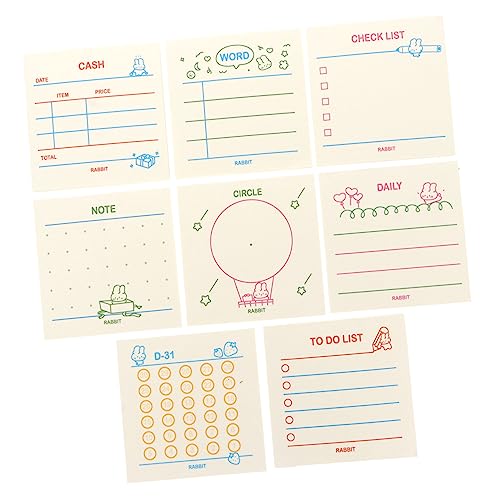 Angoily 1 Satz Notizblock Set Bunte Cartoon Haftnotizen für Memo Diy Scrapbooking Erinnerungen und Listen Selbstklebende Notizzettel für Zuhause und Büro von Angoily
