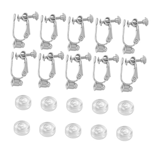 Angoily 1 Satz Ohrclip-adapter Ohrring-konverter Ohrring Zubehör Selber Machen Ohrhaken Für Die Schmuckherstellung Werkzeug Rostfrei Ohrclips-ergebnisse Ohrring Diy Teile Silver Legierung von Angoily
